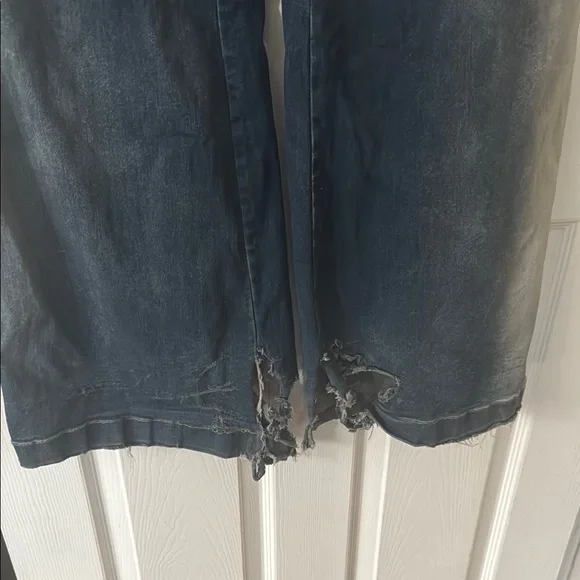 Rick Owens unisex  Mineral Pearl Degrade Two-Tone Denim Pants - Picture 10 of 16